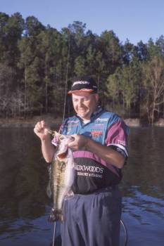 Lee Bailey with a fish he caught on a Cavitron Buzzbait.