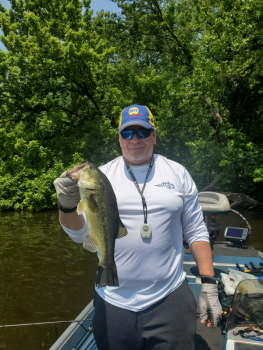 Fished on a little lake with Hammer.